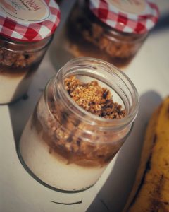 Triffle Banoffee en frasco de vidrio